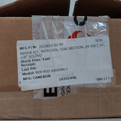 Cameron 2020810-01-99 Solenoid Valve W/ Coil Section Seal Repair Kit 296