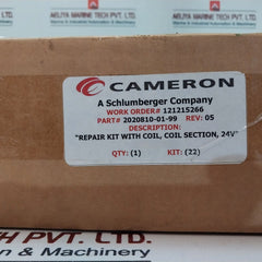 Cameron 2020810-01-99 Solenoid Valve W/ Coil Section Seal Repair Kit 296