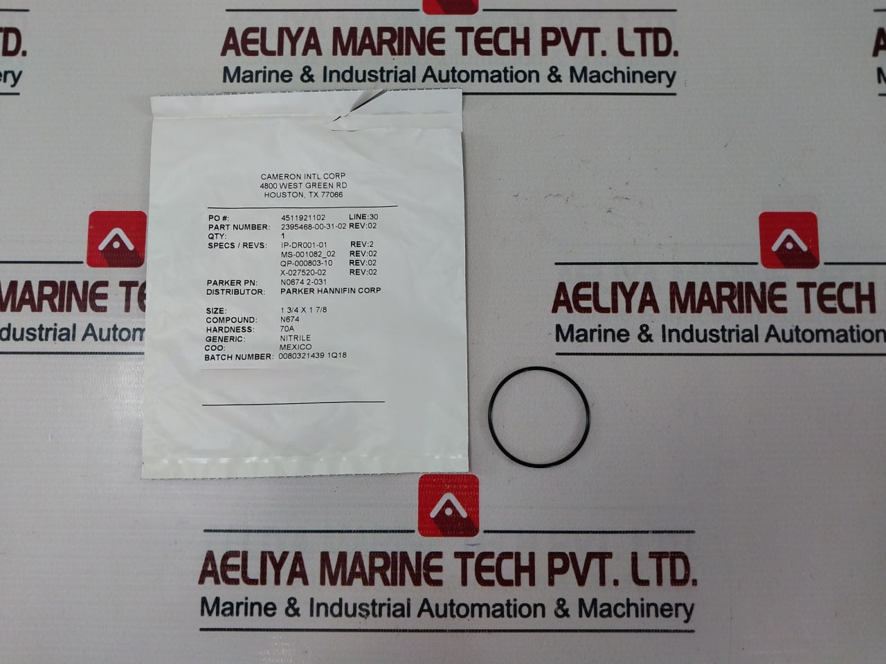 Cameron 2020810-01-99 Solenoid Valve W/ Coil Section Seal Repair Kit 296