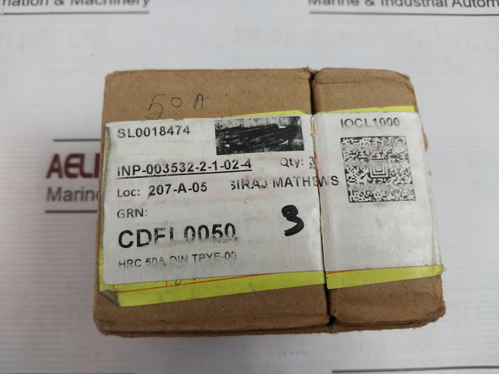 C&S Electric Cdfl00 High Breaking Capacity Fuse Link 50A 500V 80Ka 50Hz