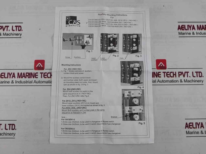 C&S Electric Cscszx2 Auxiliary Contact Set