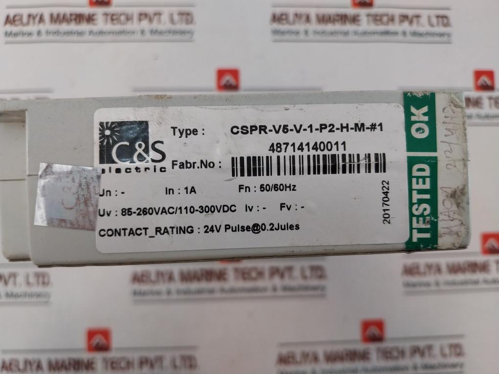 C&S Electric Cspr-v5-v-1-p2-h-m-#1 Over Current Protection Relay