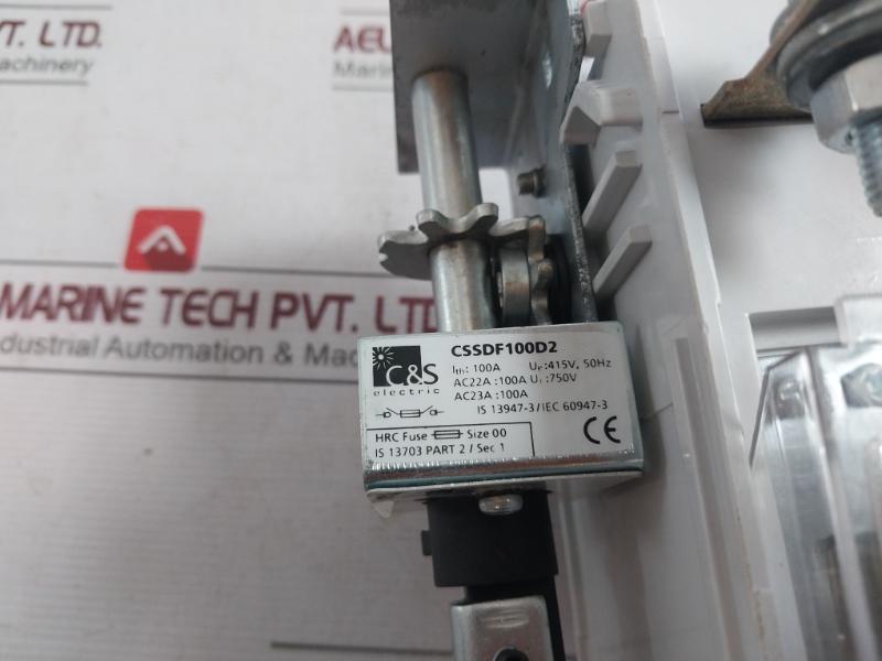 C&amp;S Electric Cssdf100D2 Switch Disconnector 100A 415V 50Hz Is 13947-3/Iec60947-3