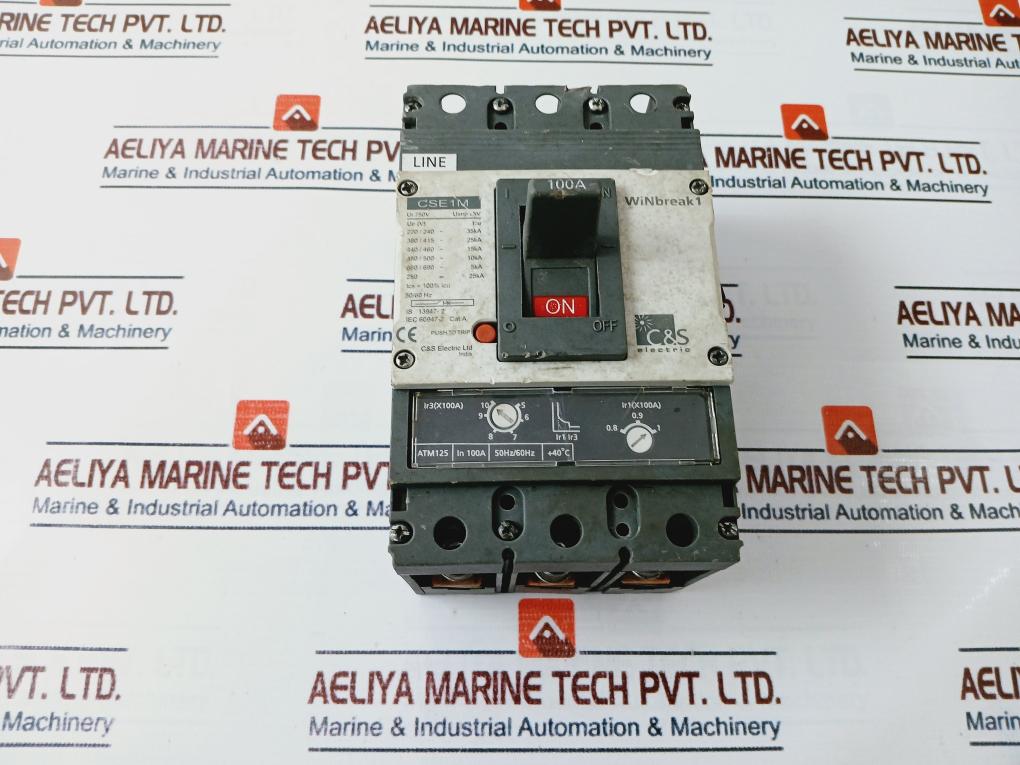 C&S Electric Winbreak 1 Cse1M 100A Moulded Case Circuit Breaker 50/60Hz