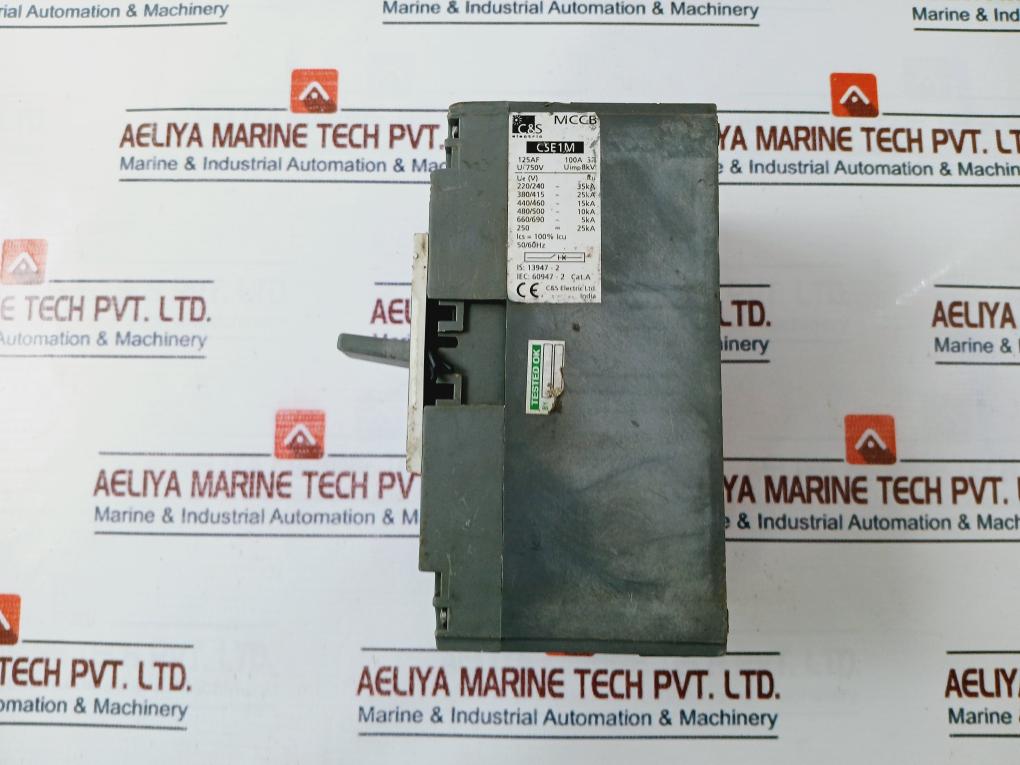 C&S Electric Winbreak 1 Cse1M 100A Moulded Case Circuit Breaker 50/60Hz