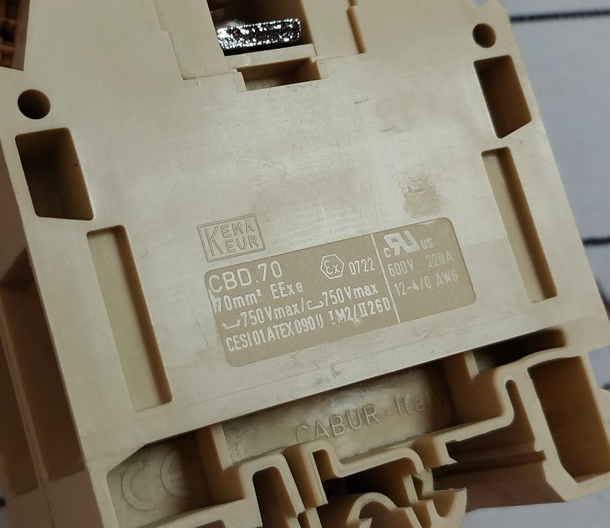 Cabur Cbd.70 Terminal Block 600v 220a