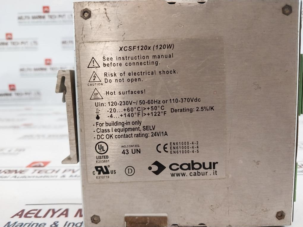 Cabur Xcsf120C Power Supply 120-230V~/50-60Hz Or 110-370Vdc 1.9-1.1A