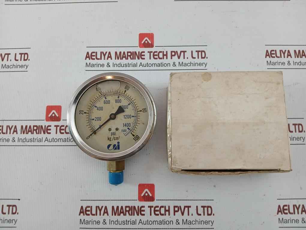 Cai 0 To 100 Kg/Cm2 0 To 1500 Psi Pressure Gauge