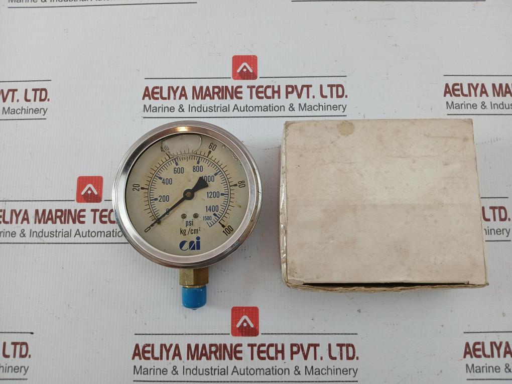 Cai 0 To 100 Kg/Cm2-0 To 1500 Psi Pressure Gauge