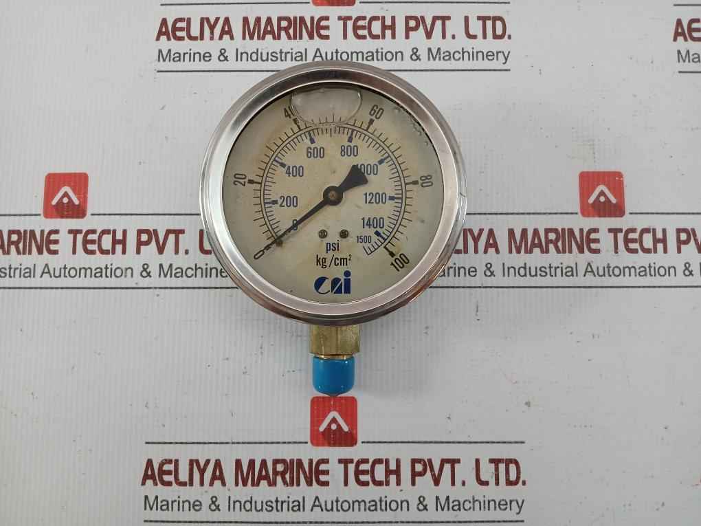 Cai 0 To 100 Kg/Cm2 0 To 1500 Psi Pressure Gauge