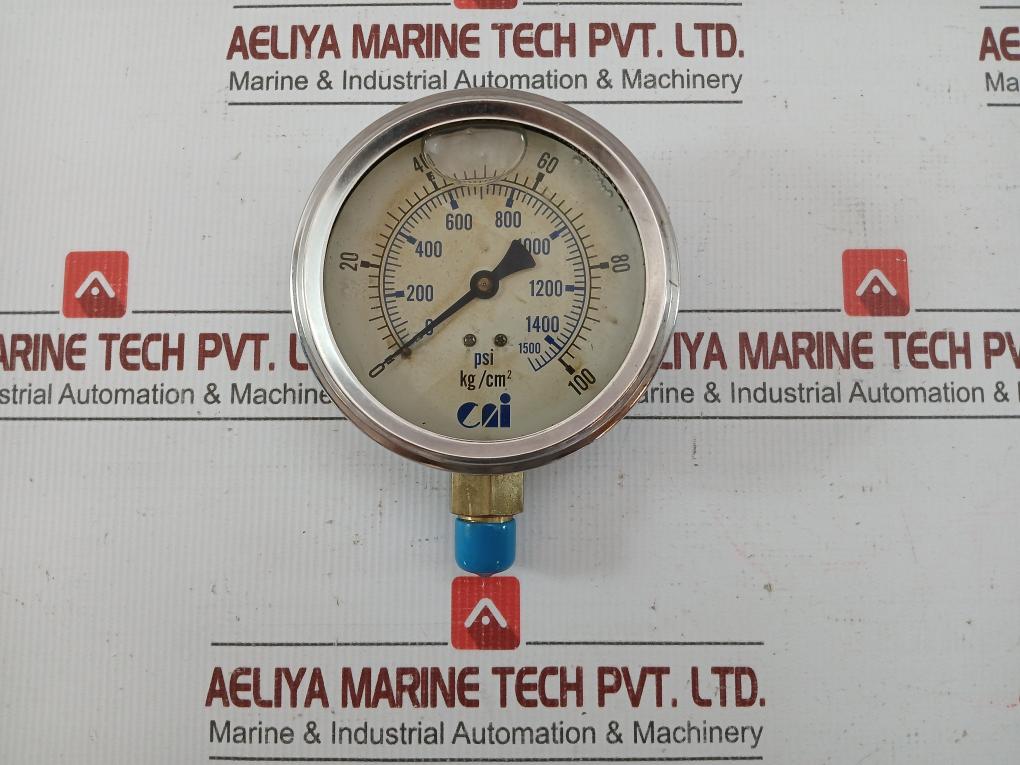 Cai 0 To 100 Kg/Cm2-0 To 1500 Psi Pressure Gauge