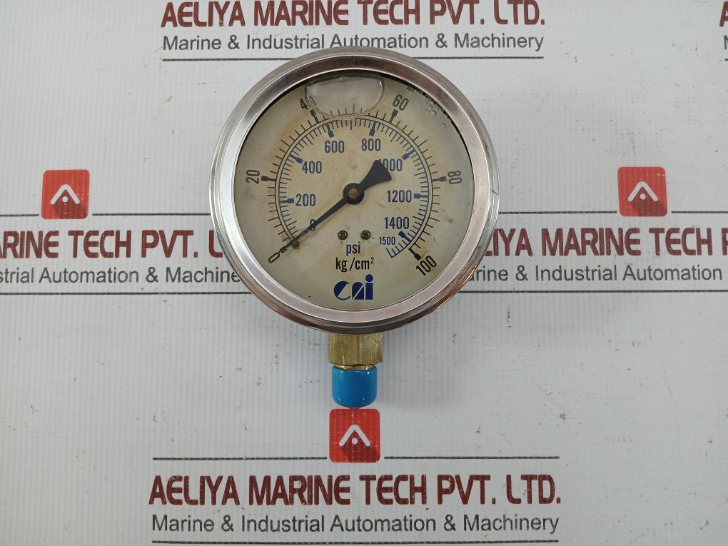 Cai 0 To 100 Kg/Cm2-0 To 1500 Psi Pressure Gauge