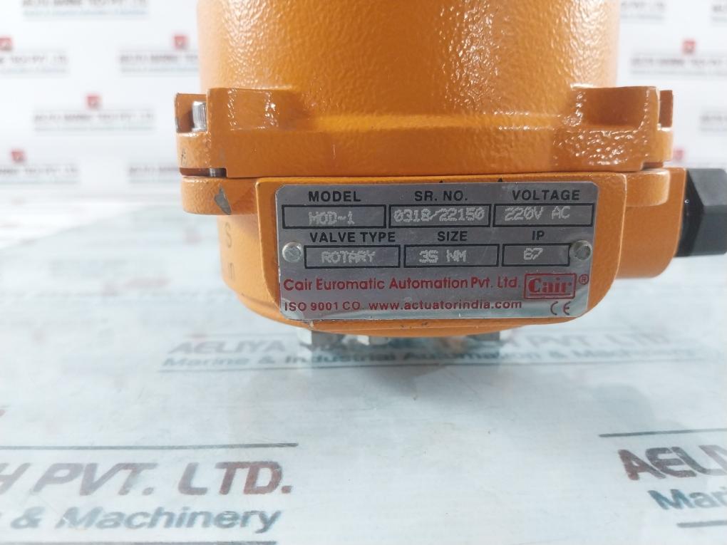 Cair Euromatic Automation Mod1 Single Phase Quarter Turn Electric Actuator 220V