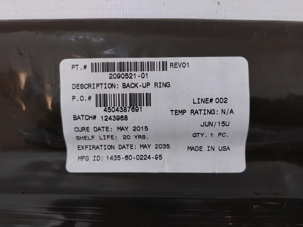 Cameron 1435-60-0224-95 Back-Up Ring Rev: 01