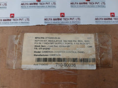 Cameron 18100-051B Repair Kit For Diverter Control Panel 2710402-03-99