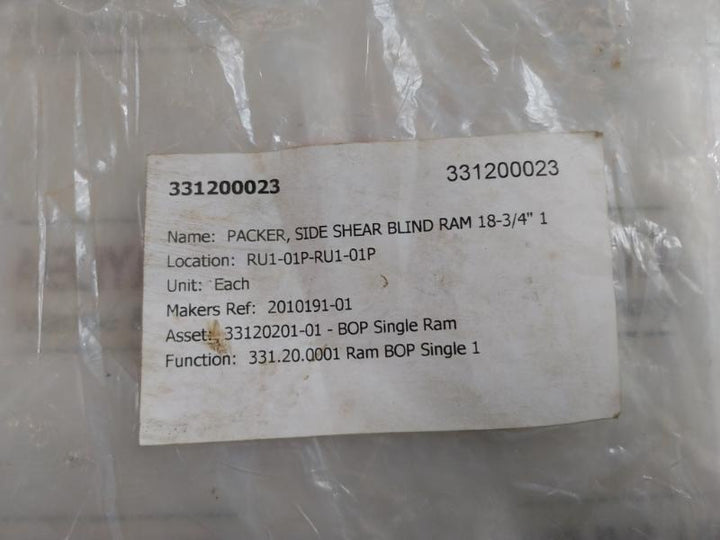 Cameron 2010191-01 Shear Blind Ram Side Packer 18-3/4”