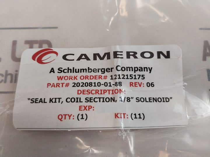 Cameron 2020810-01-99 1/8” Solenoid Valve With Coil Repair Kit 2232325-01