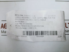 Cameron 2185893-12-30 Pressure Balance Oilfill Cable Assembly Sk-122893-12
