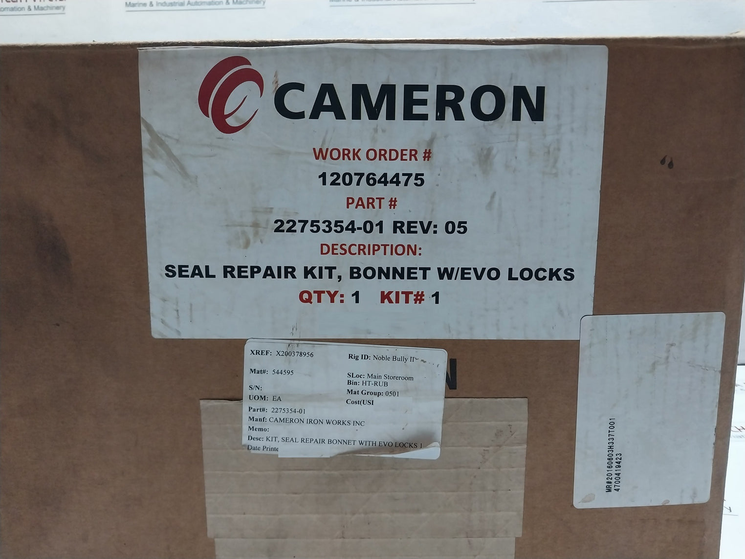 Cameron Parker 2275354-01 Seal Repair Kit Bonnet W/Evo Locks