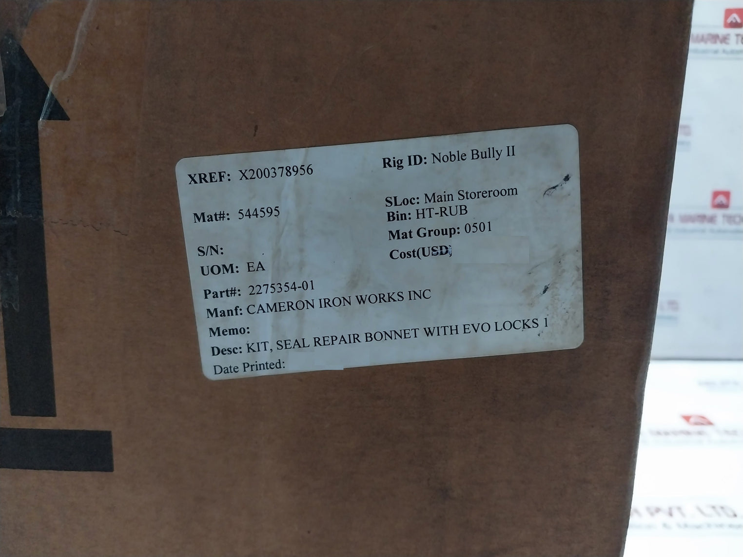 Cameron Parker 2275354-01 Seal Repair Kit Bonnet W/Evo Locks