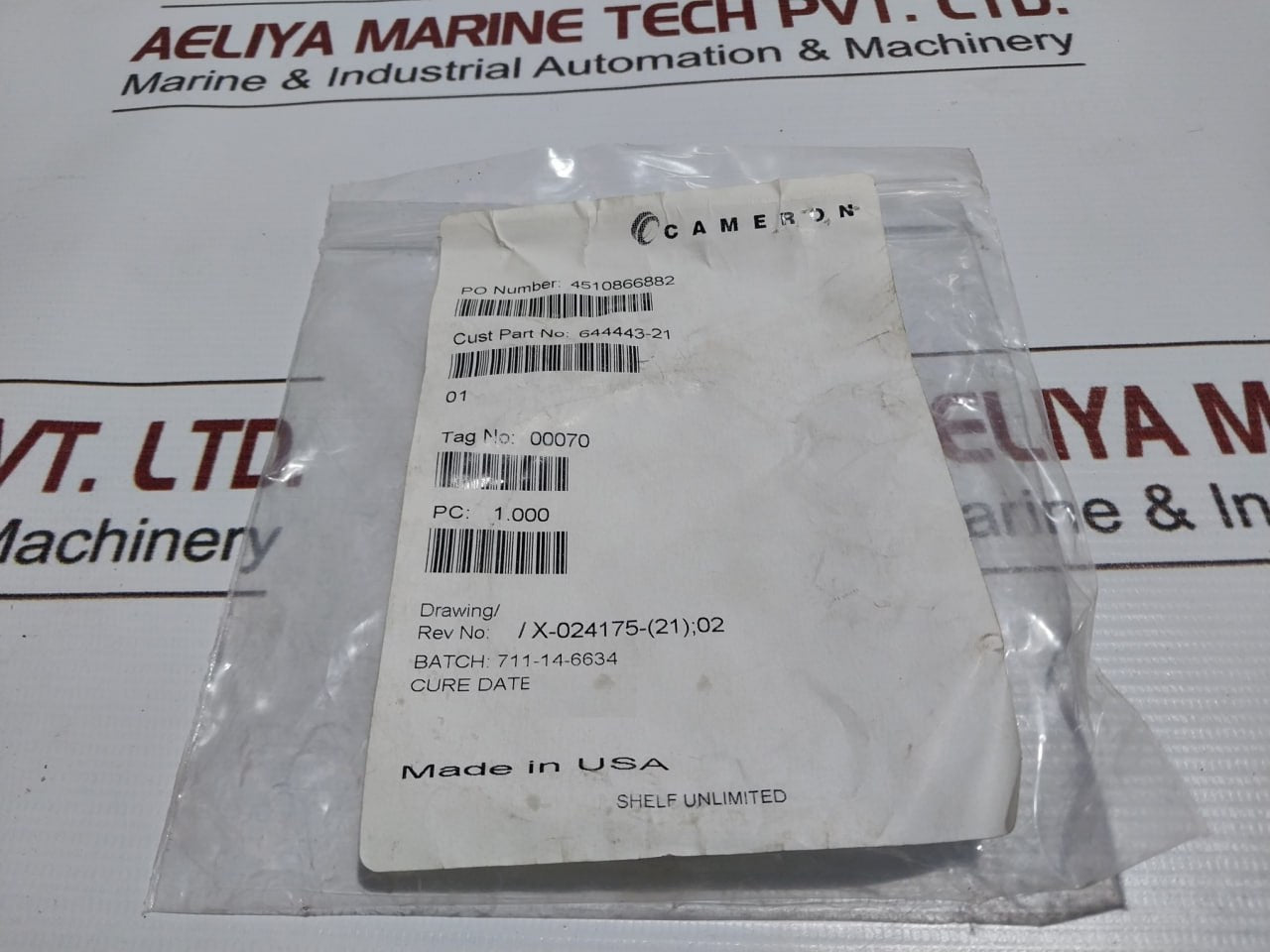 Cameron Parker 2275354-01 Seal Repair Kit Bonnet W/Evo Locks