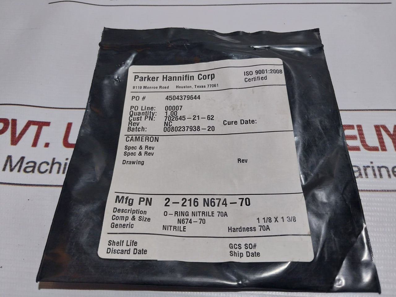 Cameron Parker 2275354-01 Seal Repair Kit Bonnet W/Evo Locks