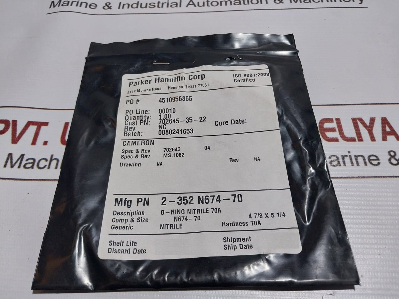 Cameron Parker 2275354-01 Seal Repair Kit Bonnet W/Evo Locks