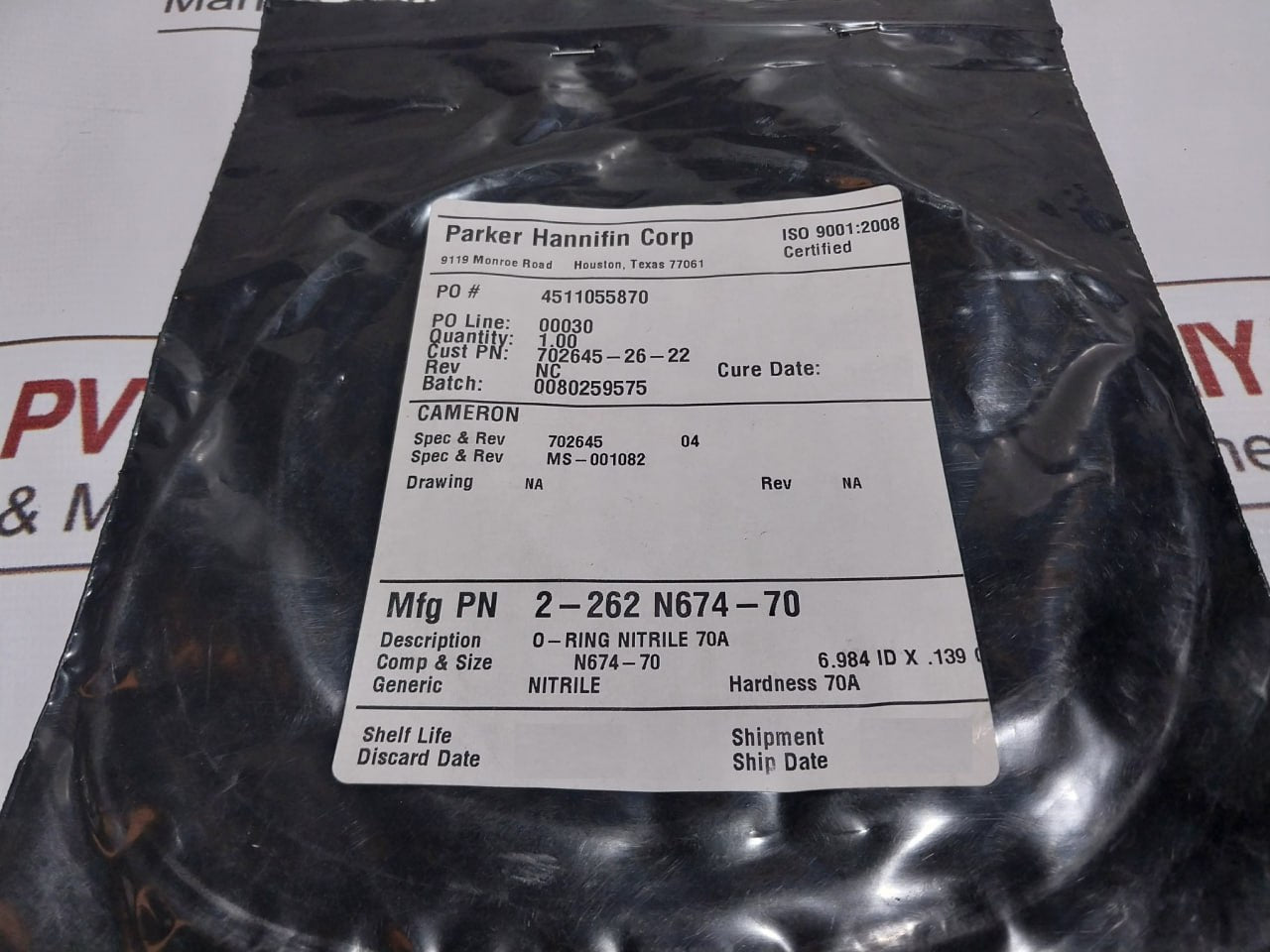 Cameron Parker 2275354-01 Seal Repair Kit Bonnet W/Evo Locks