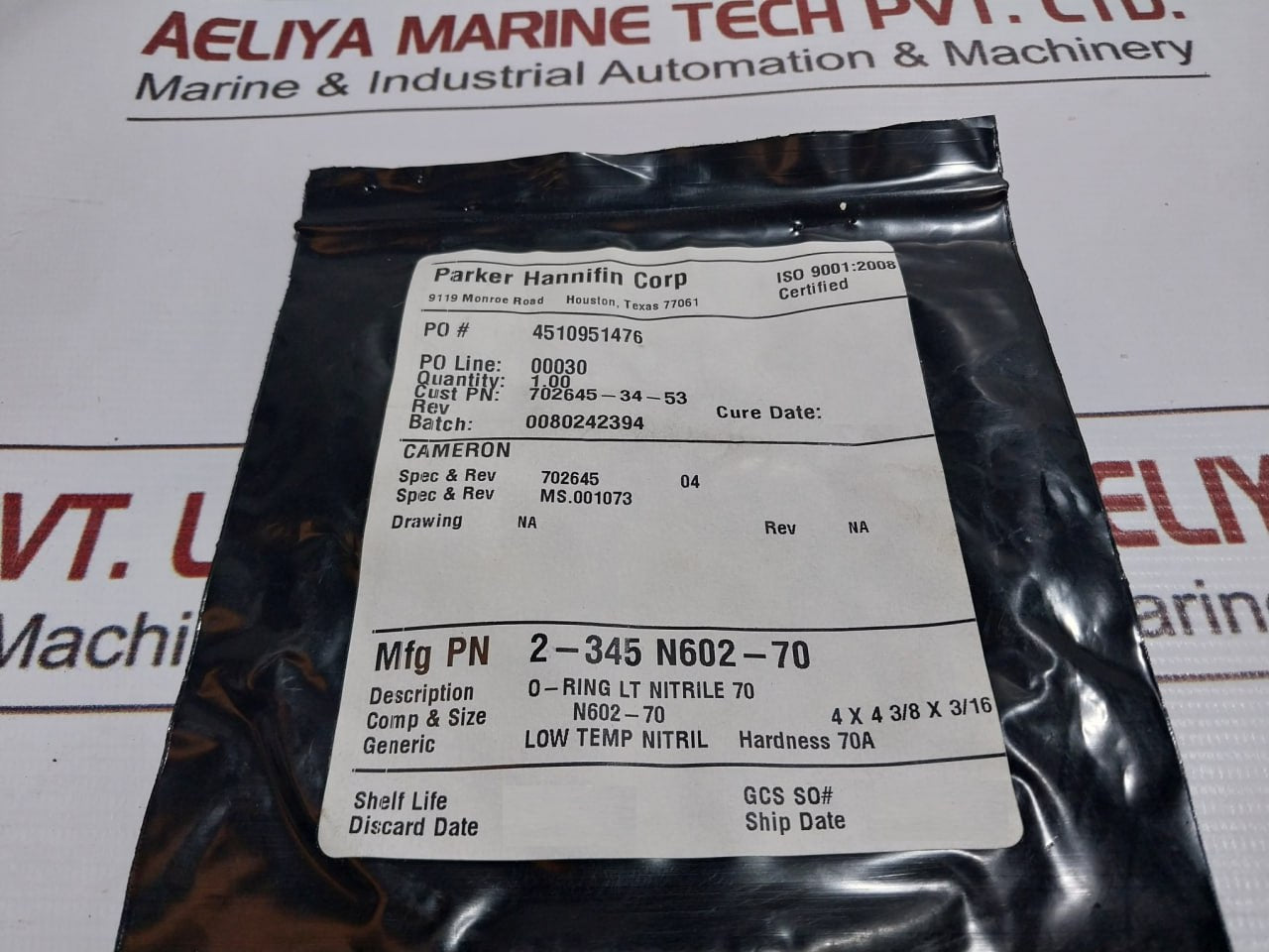 Cameron Parker 2275354-01 Seal Repair Kit Bonnet W/Evo Locks