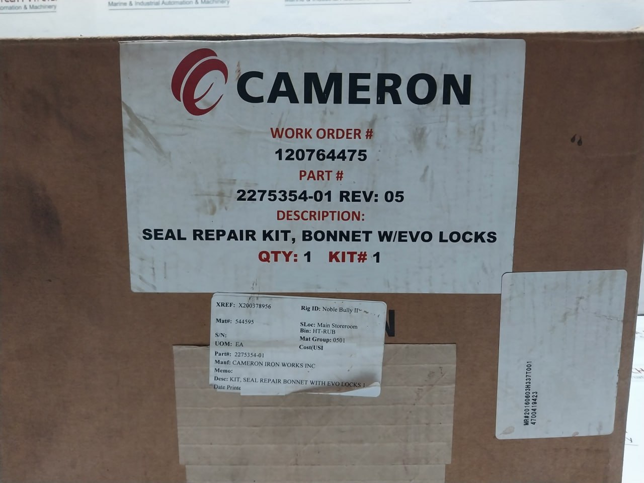 Cameron Parker 2275354-01 Seal Repair Kit Bonnet W/Evo Locks