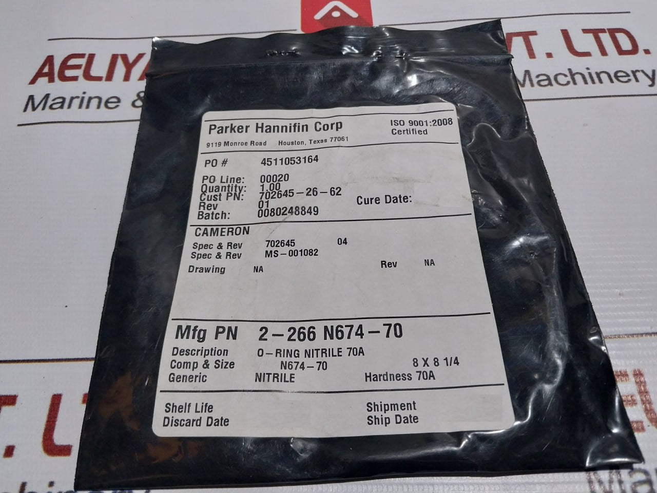 Cameron Parker 2275354-01 Seal Repair Kit Bonnet W/Evo Locks