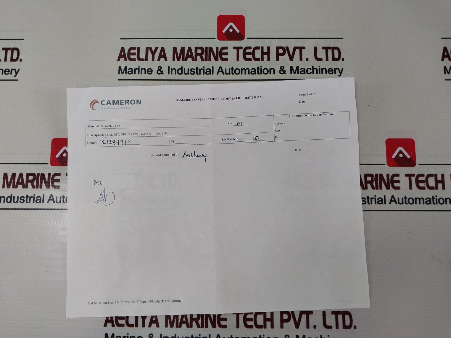 Cameron 2406436-28-99 1/4