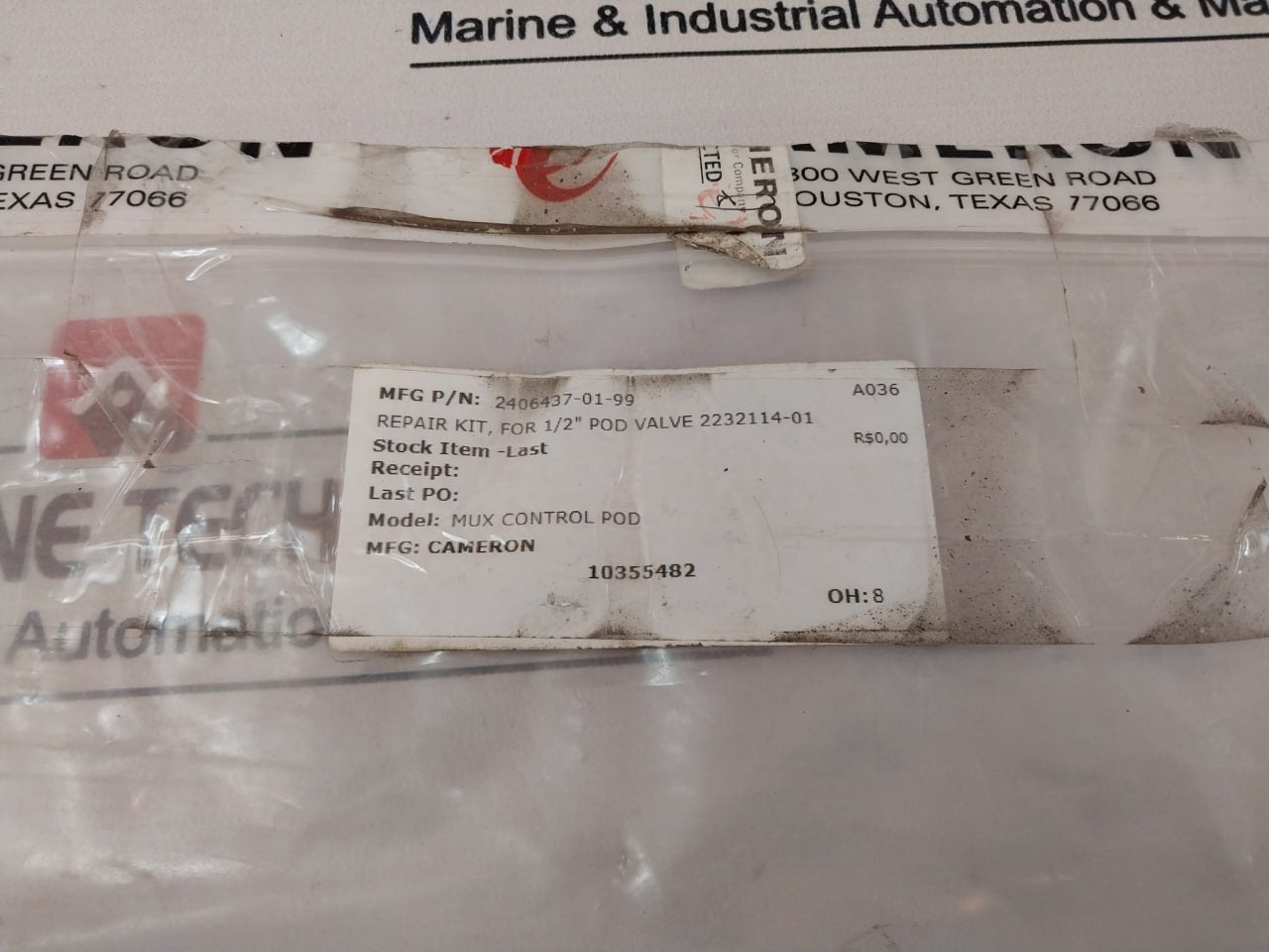 Cameron 2406437-01-99 Repair Kit, Drg Valve, 1/2" 5 Ksi Wp