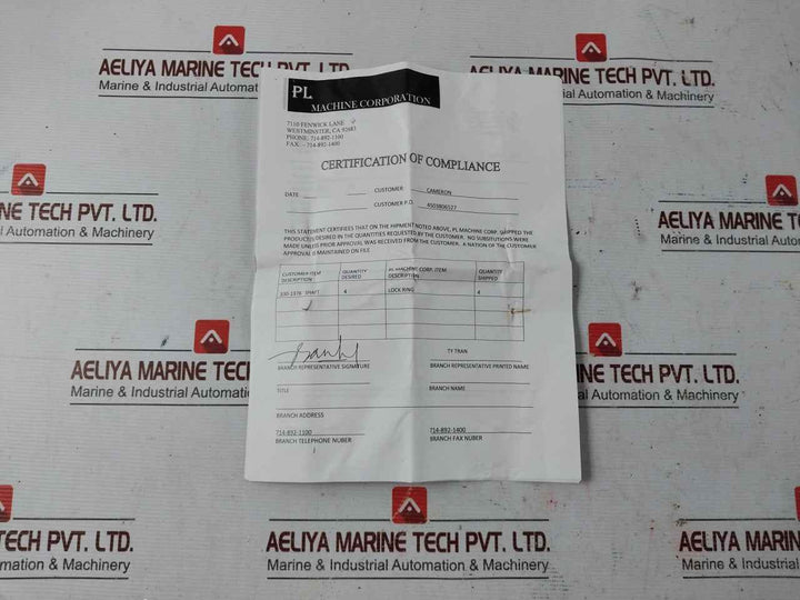 Cameron 330-1376 Shaft Lock Ring Mandrill Top Drive Wfm03141 Rev-02