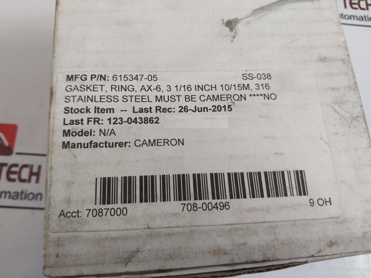 Cameron 615347-05 Gasket Ring