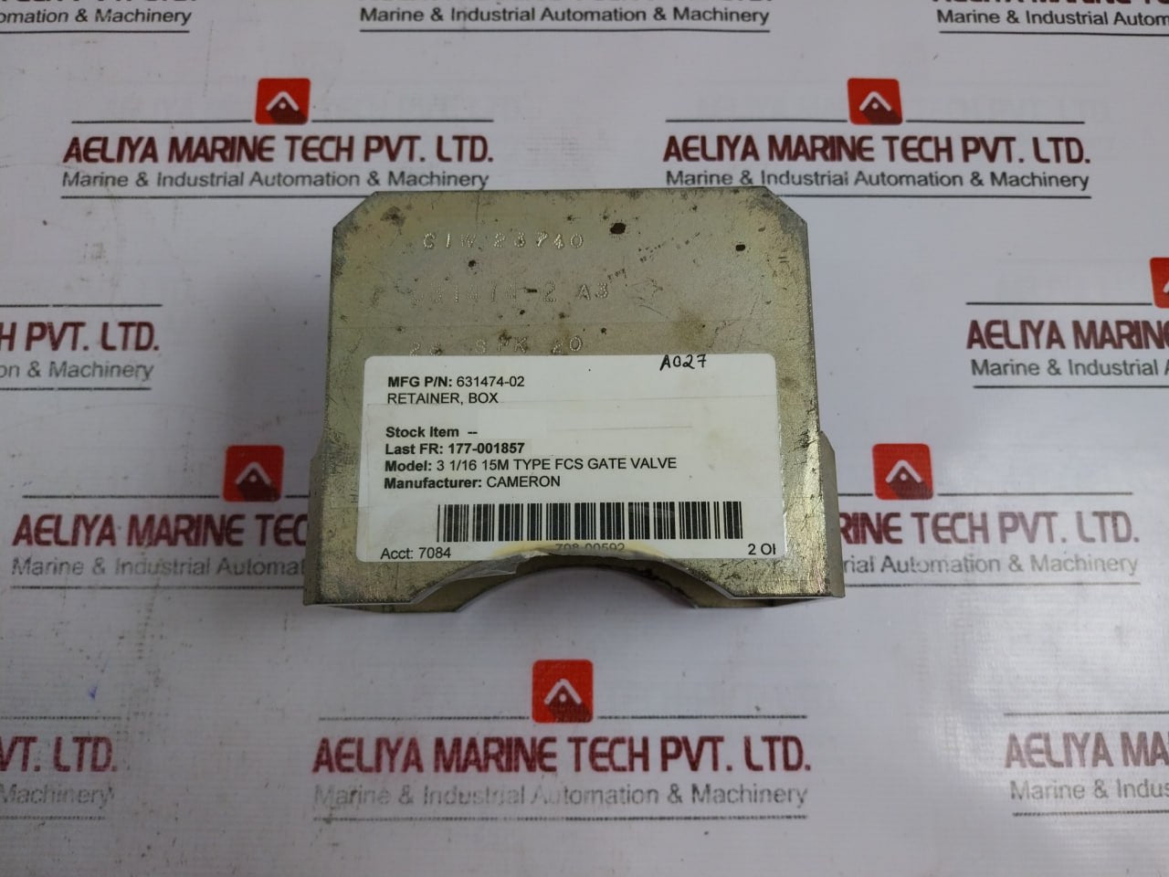 Cameron 631474-02 3 1/16" 15M Fcs Gate Valve Retainer Box Fr 177-001857