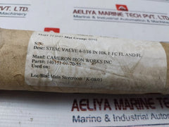 Cameron 140151-01-70-55 Stem Valve Rev.03