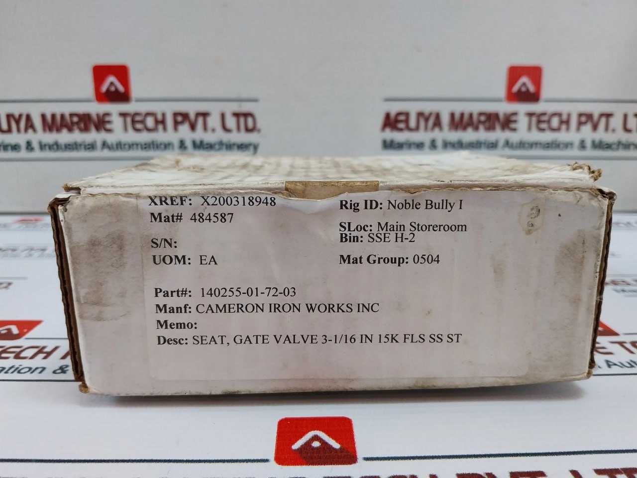 Cameron 140255-01-72-03 Seat Gate Valve 3-1/16 In 15K Fls Ss St 382438