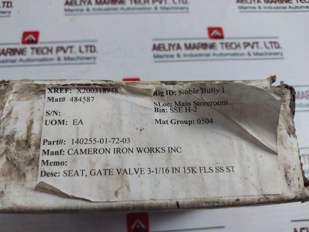 Cameron 140255-01-72-03 Seat Gate Valve 382438