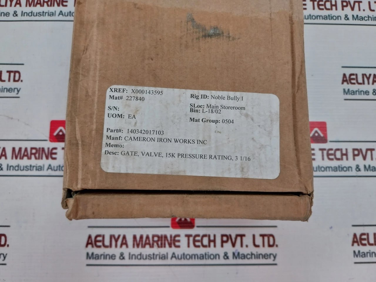 Cameron 140342-01-71-03 Gate Valve 15K Pressure Rating, 3 1/16