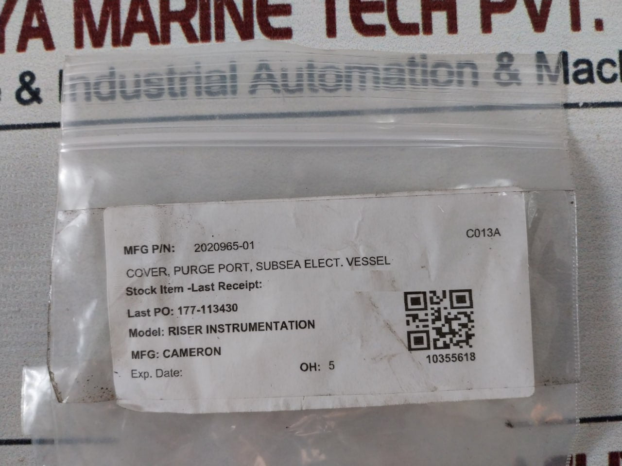 Cameron 2020965-01 Purge Port Cover