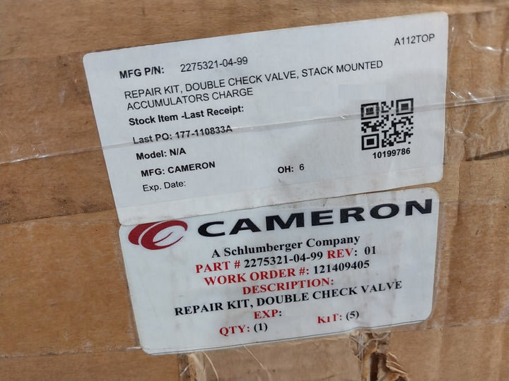 Cameron 2275321-04-99 Double Check Valve Repair Kit 2275321-04-99