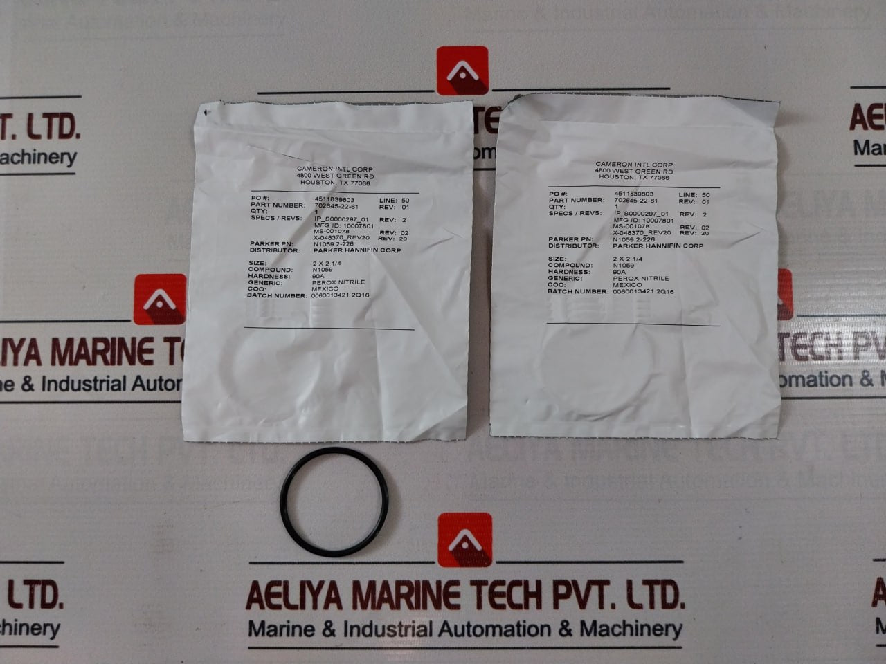 Cameron 2390580-09-99 Plate-inlet & Plate-outlet Seal, For 3/4” Valve Repair Kit