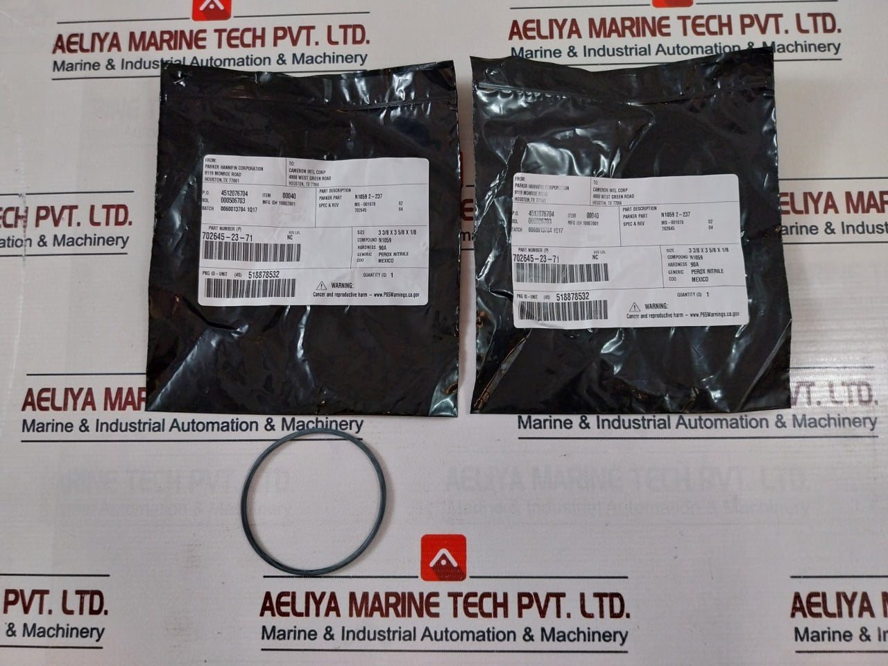 Cameron 2390580-09-99 Plate-inlet & Plate-outlet Seal, For 3/4” Valve Repair Kit