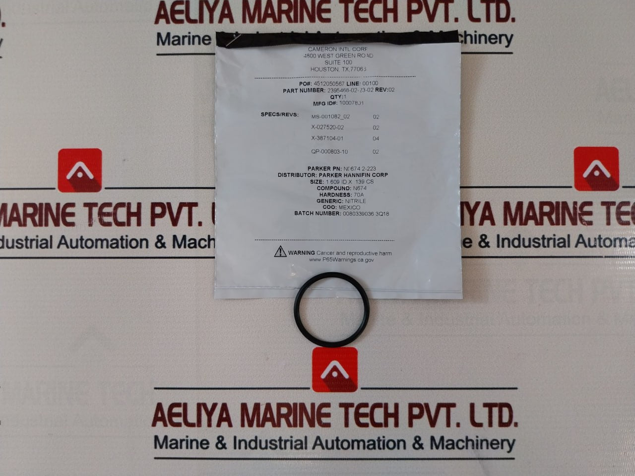Cameron 2390581-01-99 Seal Ring Repair Kit 2185238-02 Rev 02