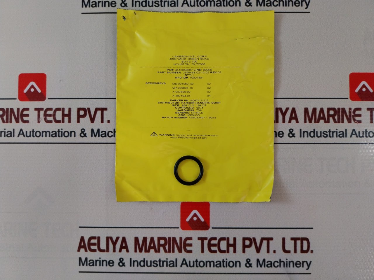 Cameron 2390581-01-99 Seal Ring Repair Kit 2185238-02 Rev 02