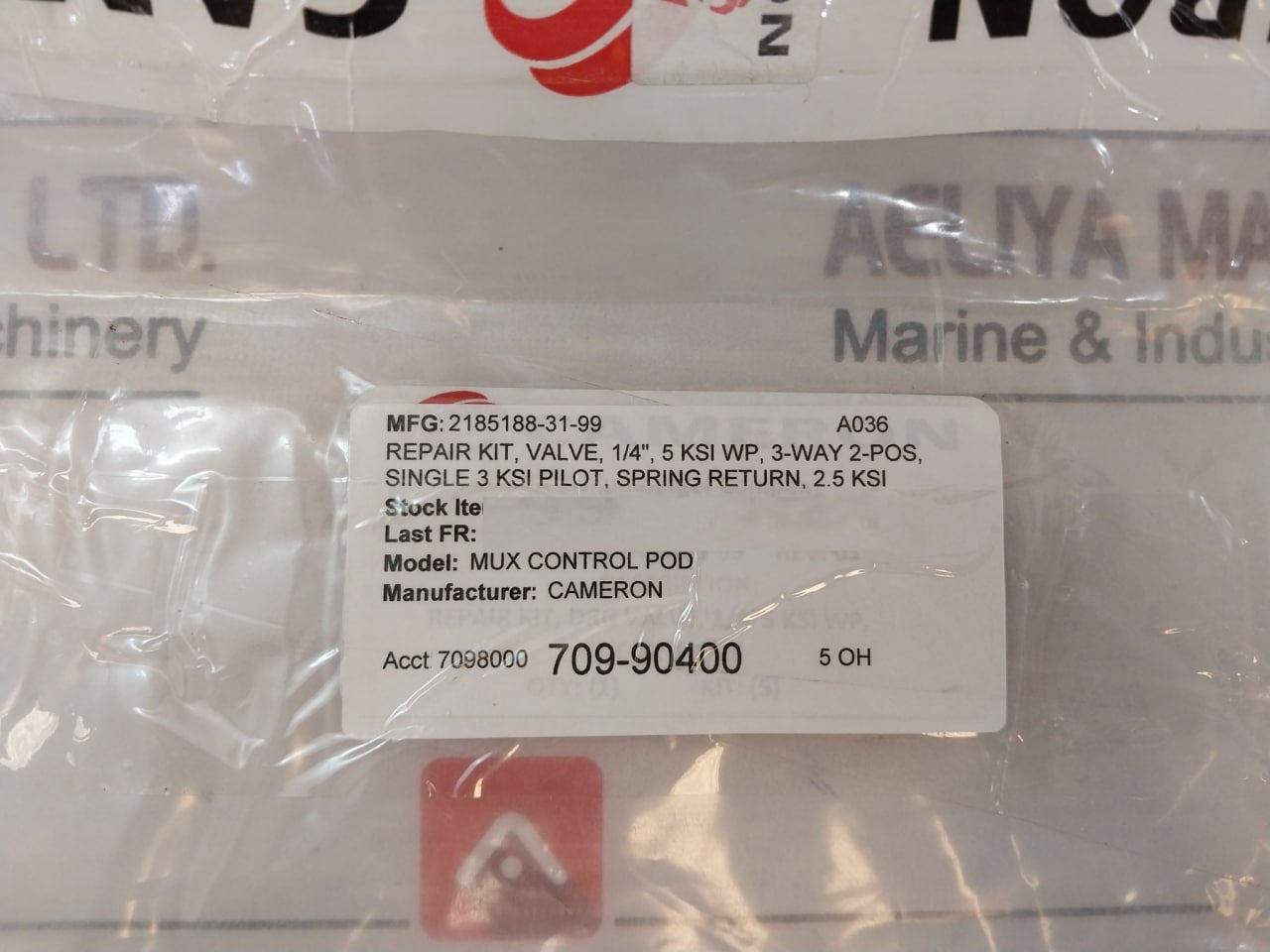 Cameron 2406436-31-88 1/4” Drg Seal Valve Repair Kit 2391050-02