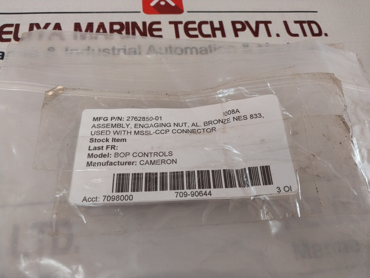 Cameron 2762850-01 Engaging Nut With Mssl-ccp Connector Assembly Set M02264