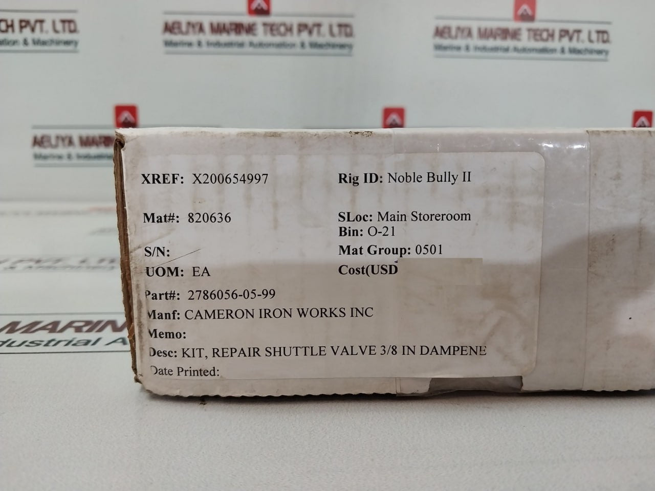 Cameron 2786056-05-99 Shuttle Valve Repair Kit