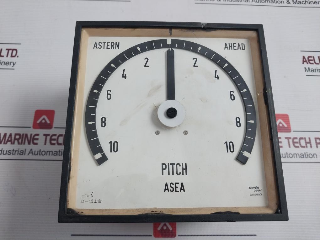 Camille Bauer 10-0-10 Analog Panel Pitch Indicator Meter